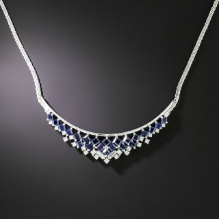 Estate Sapphire And Diamond Necklace - 2