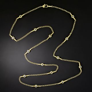 Estate Sapphire Infinity Chain Necklace - 2