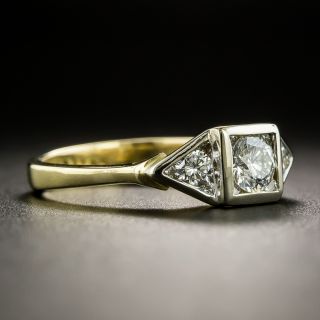 Estate Three-Stone Diamond Engagement Ring