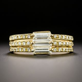 Estate Triple-Baguette Diamond Ring - 3
