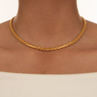 Estate Woven Gold Necklace