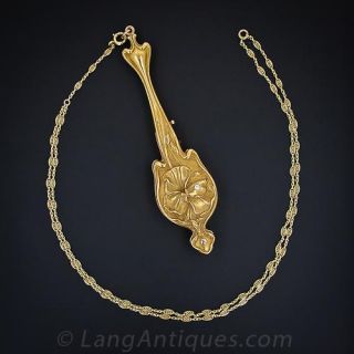 Exquisite Art Nouveau Lorgnette and Chain