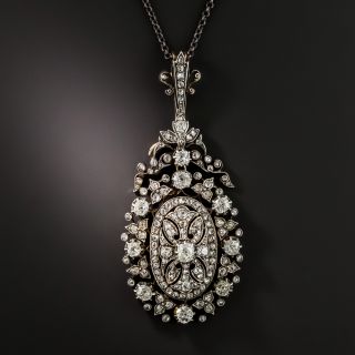 Exquisite Victorian Diamond Pendant Necklace - 2