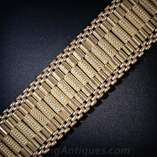 Extra-Long, Wide Gold Vintage Bracelet