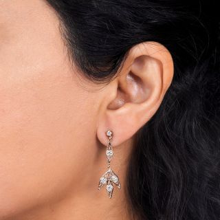 Filigree Diamond Drop Earrings