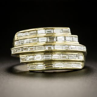 Five-Row Baguette Diamond Band Ring - 1