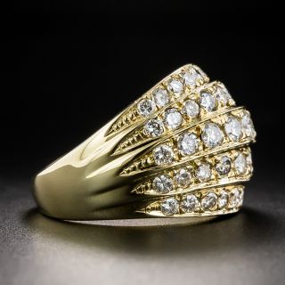 Five-Row Wavy Diamond Ring