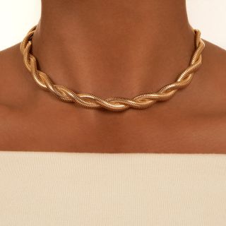 Forstner Double Twist Gas Pipe Necklace