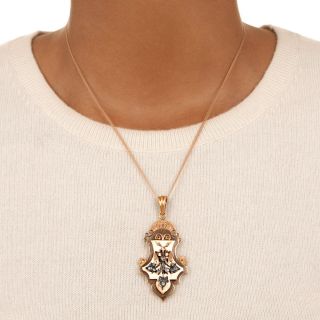 French Antique Diamond Locket Pendant