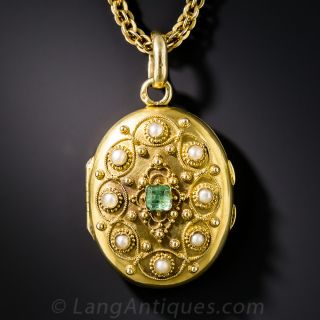 French Antique Locket Necklace