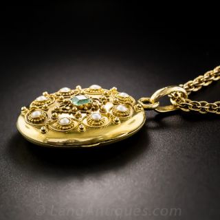 French Antique Locket Necklace