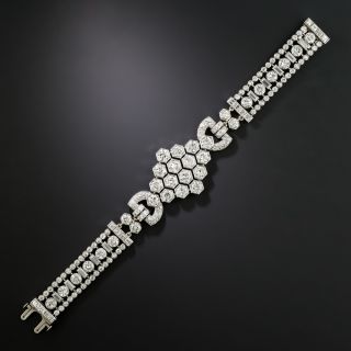 French Art Deco Diamond Honeycomb Bracelet - 23.00 Carats  - 2