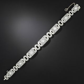 French Art Deco Diamond Link Bracelet - 2