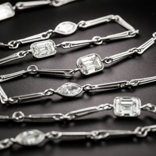 French Art Deco Fancy Diamonds-by-the-Yard Chain - 2