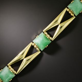 French Art Deco Jade Bracelet - 2