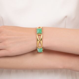 French Art Deco Jade Bracelet