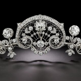 French Belle Epoque Convertible Diamond Necklace/Tiara