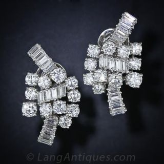 French Boucheron Diamond Earrings - 1