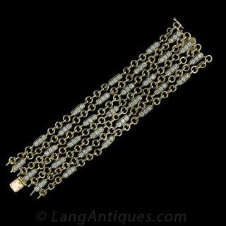 French Diamond Chain Bracelet