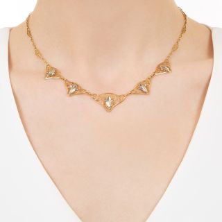 French Edwardian Two-Tone Necklace