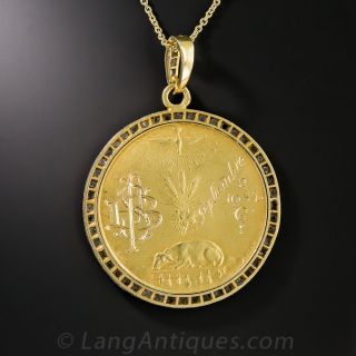 French Holy Communion Pendant by Émile Dropsy
