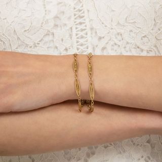 French Link Double Row Bracelet