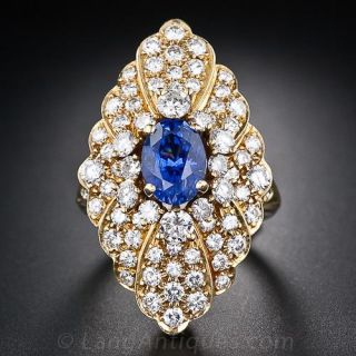 French Sapphire and Diamond Ring - 1