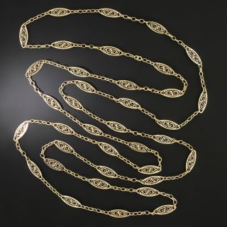 French Vintage 60-Inch Infinity Link Chain - 2