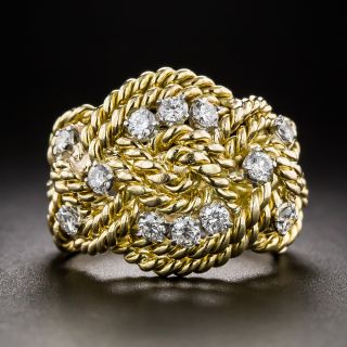 Vintage Woven Diamond Ring - 2