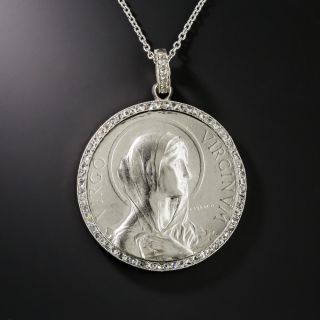 French Virgin Mary Pendant by Frédéric Vernon  - 6