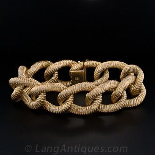 French Woven  Link Bracelet