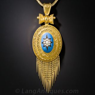 Fringed Etruscan Revival Victorian Necklace