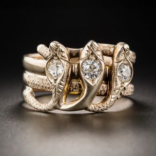 Gent's Vintage Triple Snake Ring