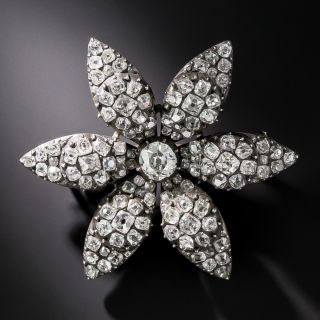 Georgian Diamond Flower Brooch - 1