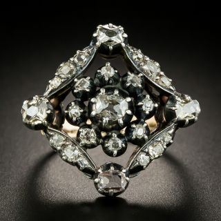 Georgian Lozenge Shaped Diamond Ring - 3