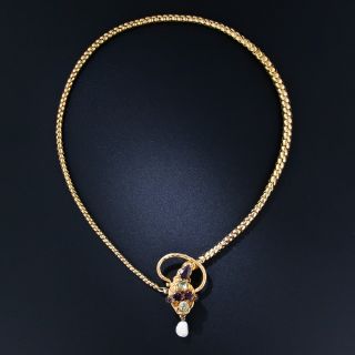 Georgian Multi-Colored Snake Necklace - 5