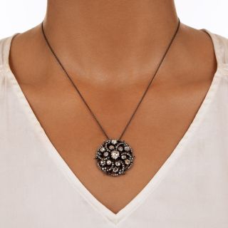 Georgian Rose-Cut Diamond Pinwheel Pendant
