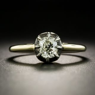 Georgian Style .67 Carat Old Mine-Cut Diamond Engagement Ring - 2