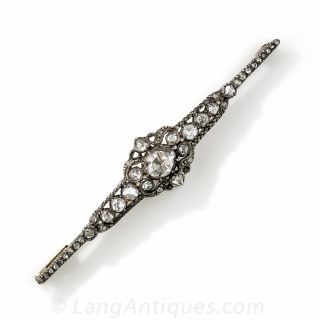 Georgian Style Diamond Bar Pin