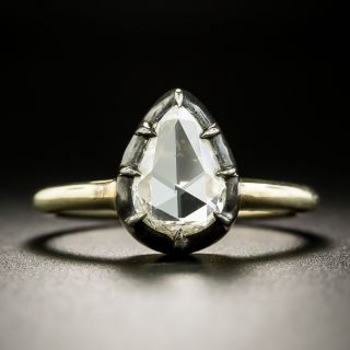 Georgian Style Rose-Cut Pear Shape Diamond Engagement Ring