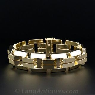 Gold  Geometric Link Bracelet