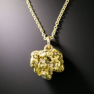 Gold Nugget Pendant Necklace - 2