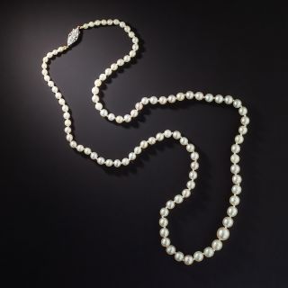 Graduated Cultured Pearl Strand Necklace - GIA - 1