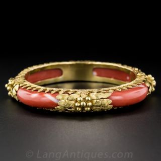 Gump's Coral Bangle Bracelet