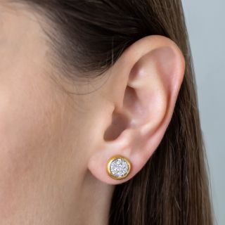 Gurhan 24K Diamond Circle Earrings