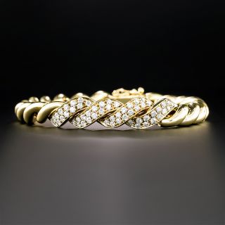 Italian Diamond Macaroni Link Bracelet - 2