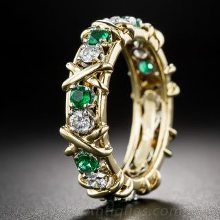 Jean Schlumberger/Tiffany & Co. Diamond and Emerald Wedding Band