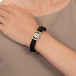 Ladies Art Deco Diamond Watch by Untermeyer-Robbins and Optima