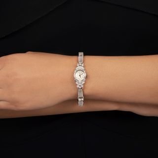 Mid-Century Diamond Omega Bracelet Watch