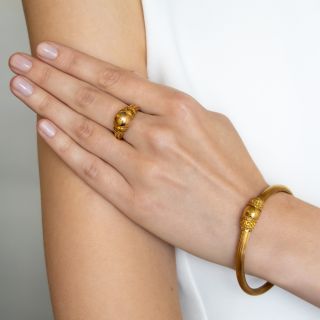 Lalaounis Hellenistic Gold Bangle Bracelet